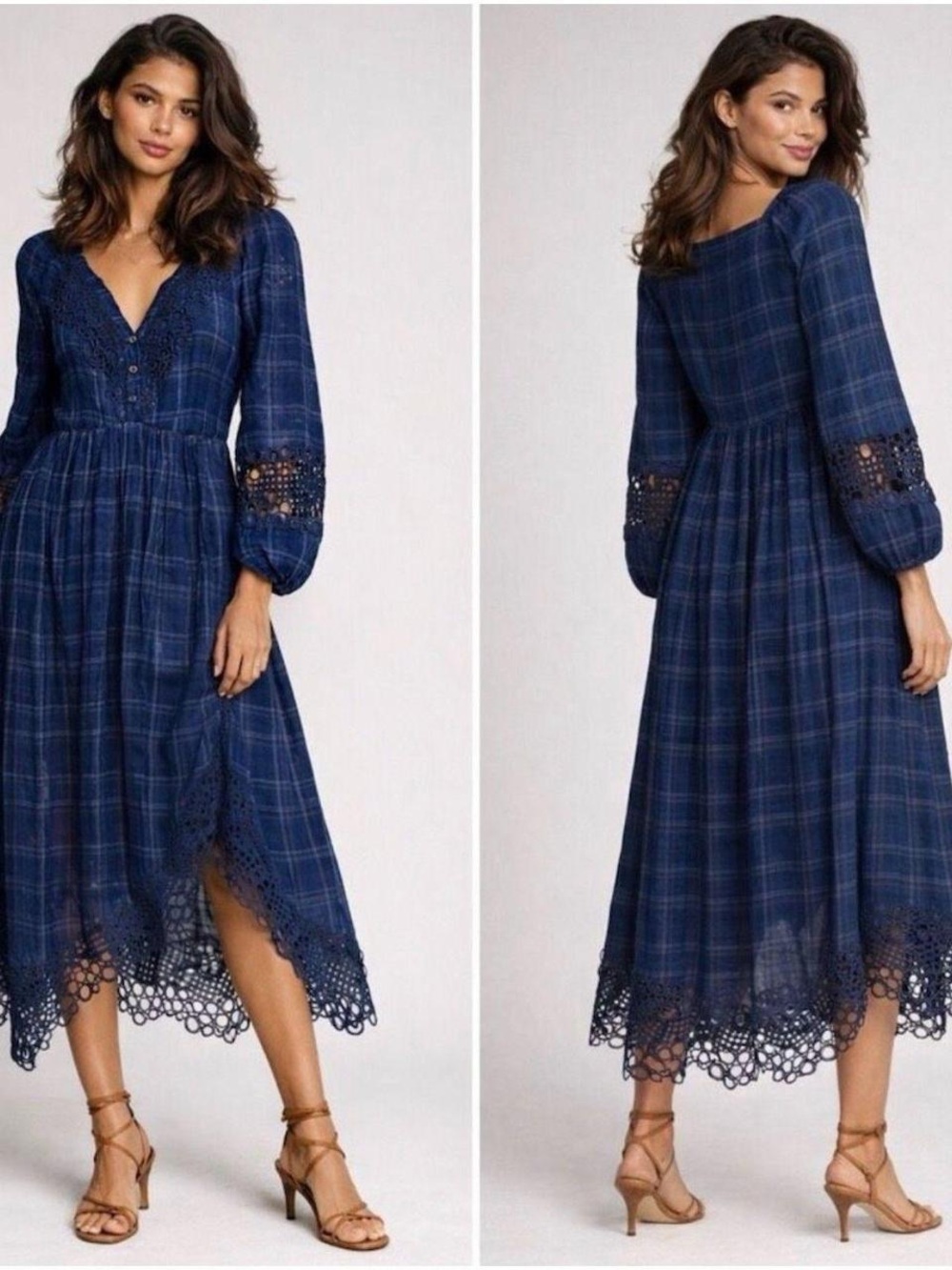 Akemi + Kin | Boho Lace-Hem Midi Dress